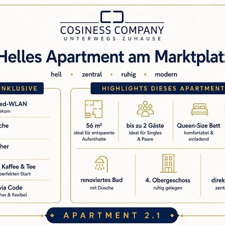 Nr 1 Wundervolles Helles Direkt Am Historischen Marktplatz 46qm #cosiness Company 21